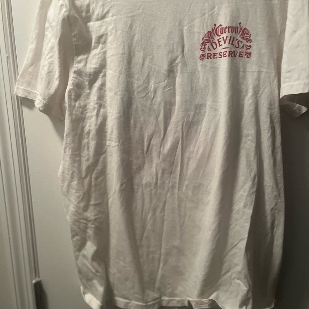 District White Tee with Red Graphic